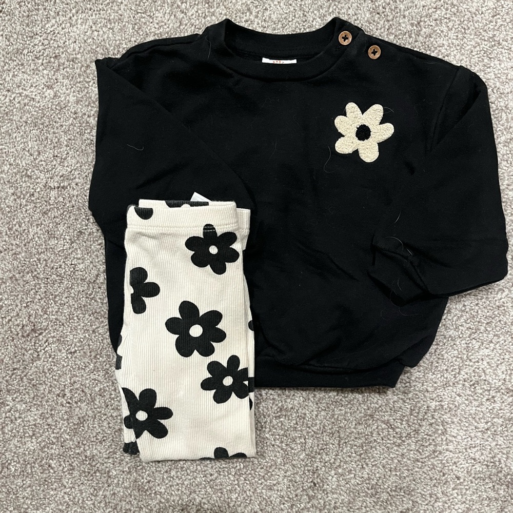 Cat & Jack Black and White Kids Matching Set